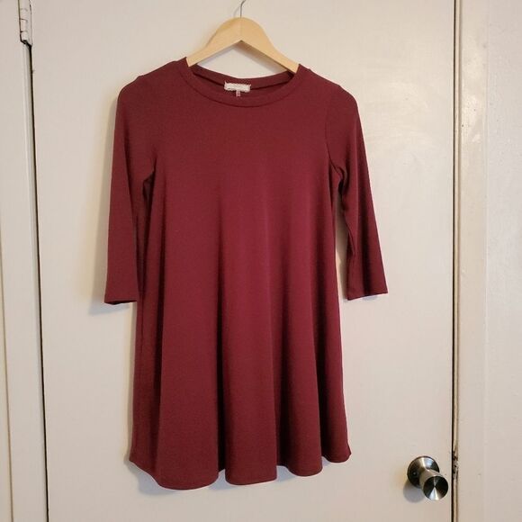 Soprano Burgandy Girl's Short Dress - Picture 1 of 6